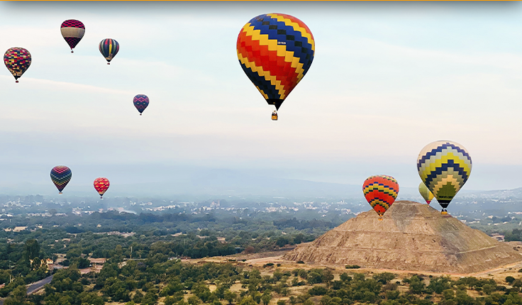 Vuelo en Globo sobre Teotihuacán